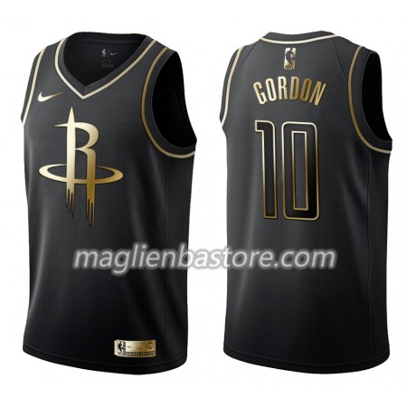 Maglia NBA Houston Rockets Eric Gordon 10 Nike Nero Golden Edition Swingman - Uomo